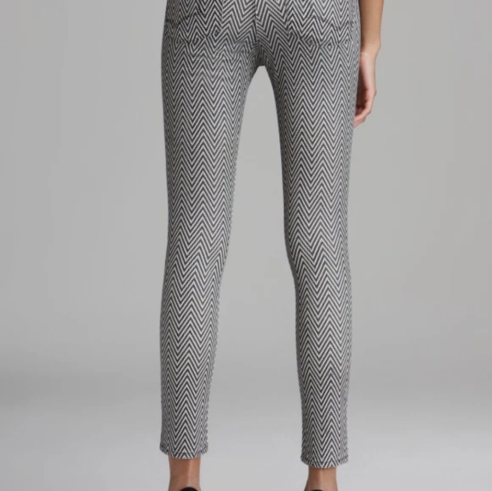 NWT Big Star Andrea Skinny Chevron Print Pants Sz. 29 Black White Quality Jean